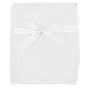 🔹️NWT White Satin Trim Lightweight Fleece Throw Blanket